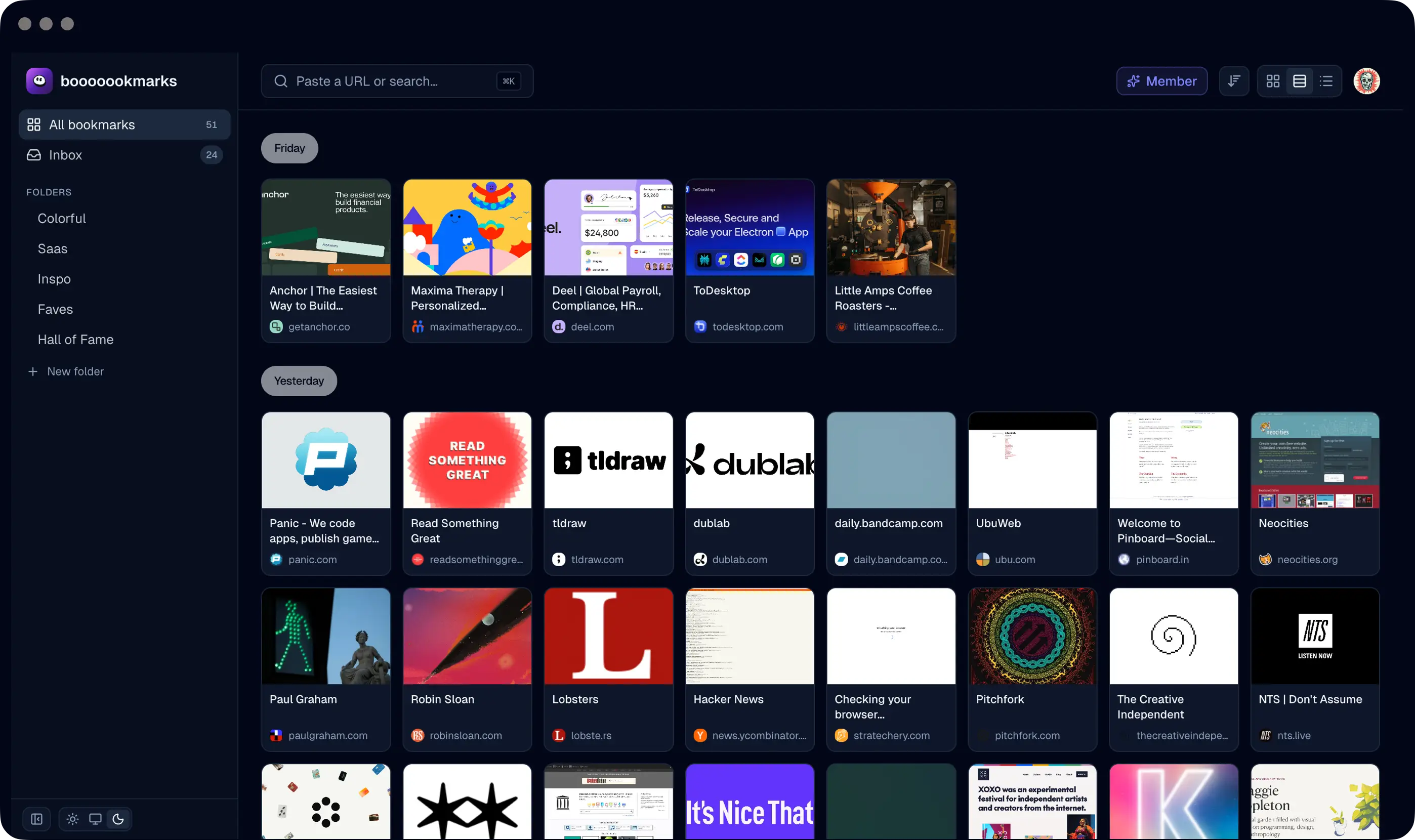 booooookmarks app